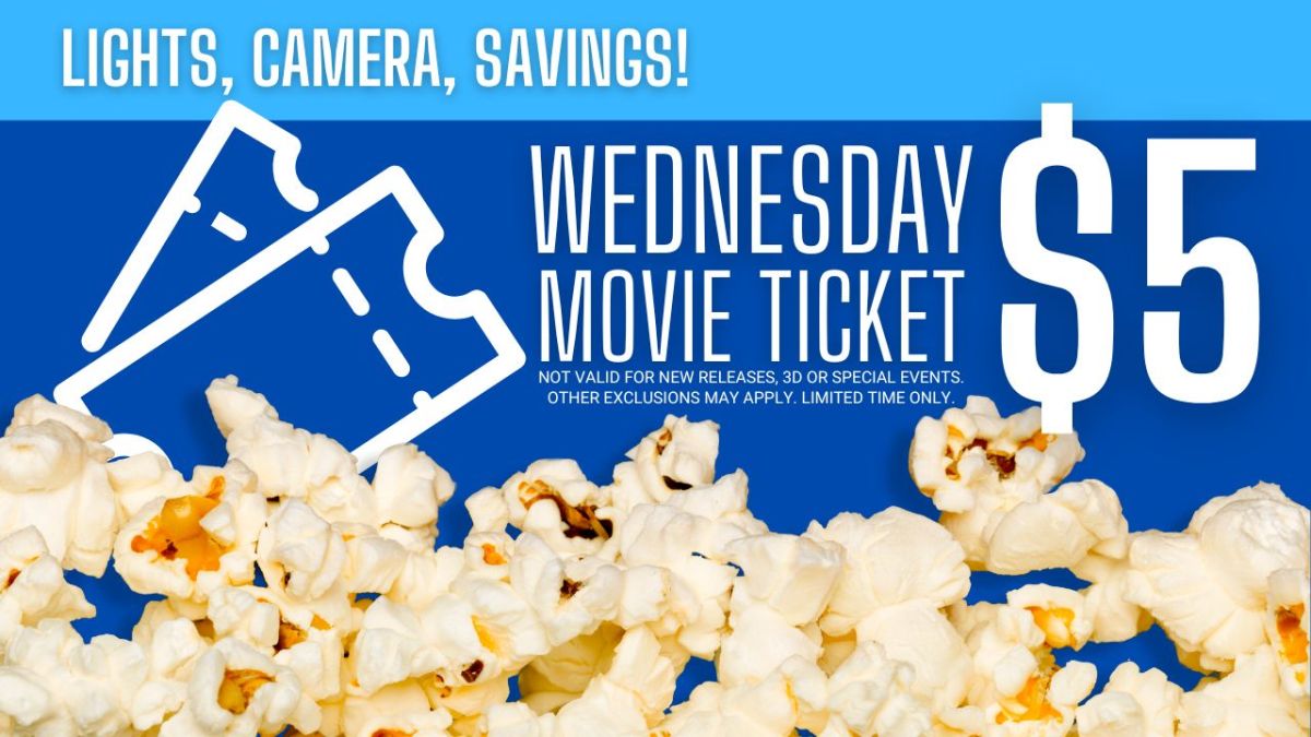 $5 Tuesday Movie Tickets and $5 Popcorn Are Back!